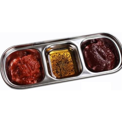 3 Lattice Seasoning Soy Sauce Dish Snack Plate Divided Serving Bowl Plate Tray Vinegar Sauce Dish Home Kitchen Home Tableware