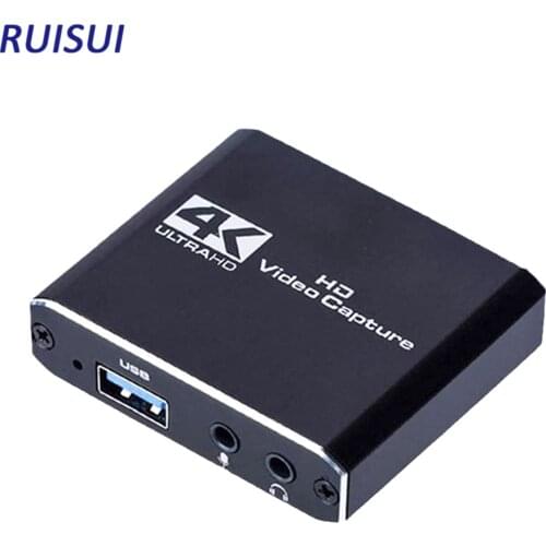 4K HDMI-Compatible Video Capture Card USB Capture Card for Game Live Player Microphone OBS Live Recording Box USB3.0 Game Video