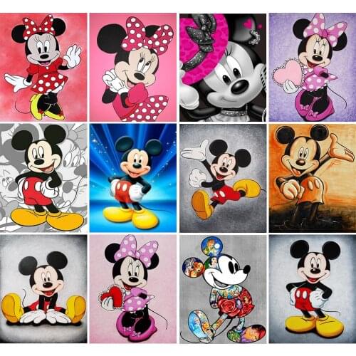 Disney Diy Diamond Embroidery Diamond Painting Full Square Round Drill 5d Cartoon Mickey Cross Stitch Kits Mosaic Home Decor