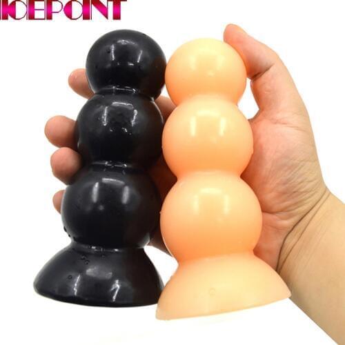 ICEPOINT Strong suction dildo beaded anal dildo butt plug ball anal plug sex toys for woman man adult product sex shop huge bead