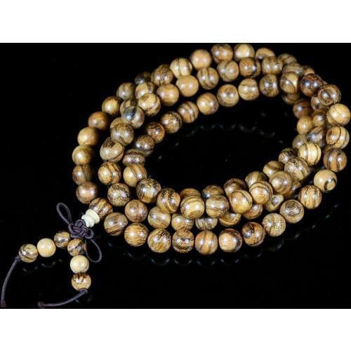 Vietnam Thymelaeaceae Wood Beaded Bracelet Dia 8mm 108 Pieces Multilayer Women Bracelets Natural Aquilaria Agallocha Jewelry
