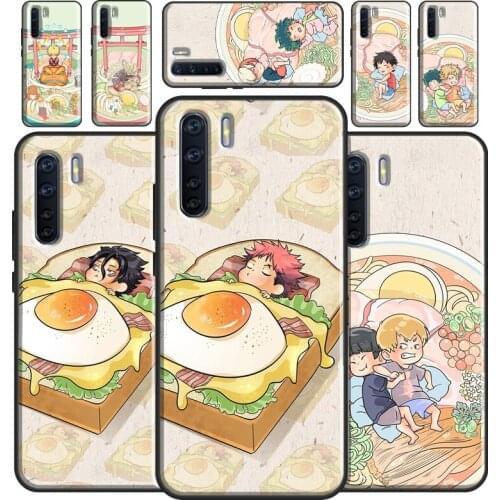 Anime Boys Funny Ramen Japan Case For OPPO A31 A53 A5 A9 2020 A52 A72 A83 A91 A93 A15 A3S A5S A1K Reno2 Z Phone Cover