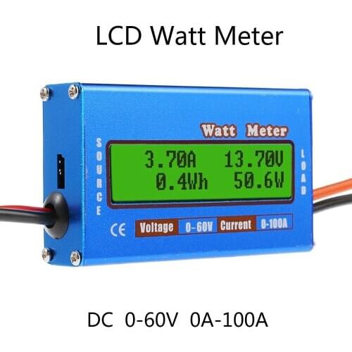100A 60V DC Digital Watt Meter Car Battery Analyzer Power Meter Voltage Battery Checker Tester Car Repair Tool Accessories
