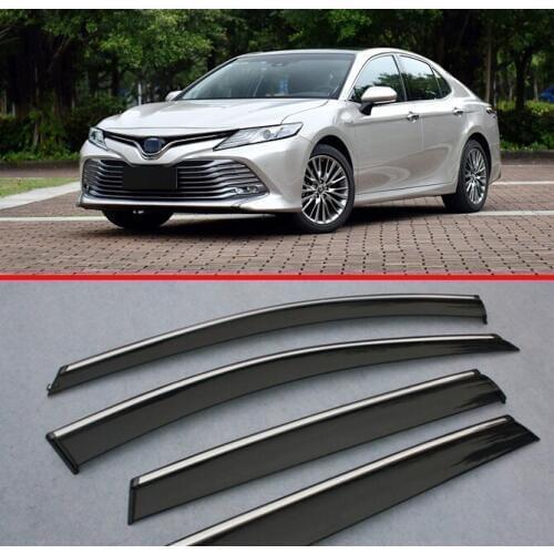 Window Wind Deflector Visor Rain/Sun Guard Vent For Toyota Camry MK8 2018 2019