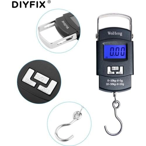 DIYFIX 50KG/10G Precision Portable Electronic Hook Scale Household Mini Hook Luggage Grocery Scale Hand Tool