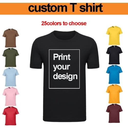 50pcs custom print logo T shirt,custom T shirts,print your logo,100% Cotton,25colors,US size