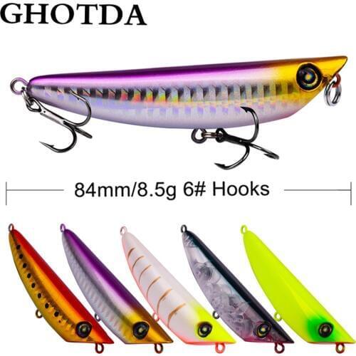 GHOTDA 2018 good fishing lure minnow quality professional 8.4cm 8.5g swim bait topwater
