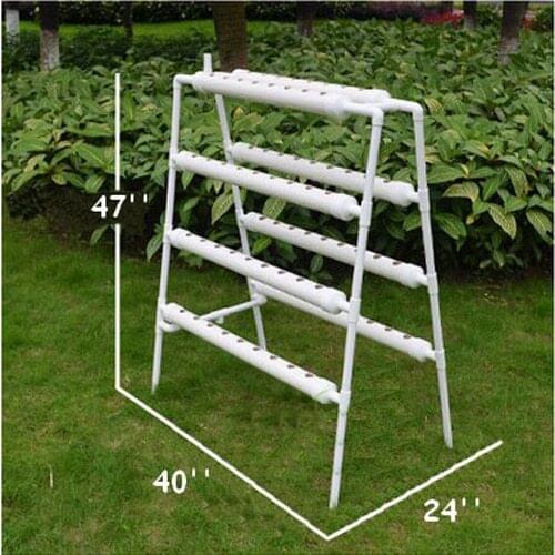 110V/220V Hydroponic Plant Grow Kit 72 Holes Double Side 8 Pipe Ladder-type Deep Water Pump Culture Garden System Tool