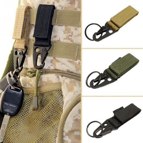 Carabiner High strength nylon tactical backpack key hook webbing buckle hanging system Belt buckle hanging