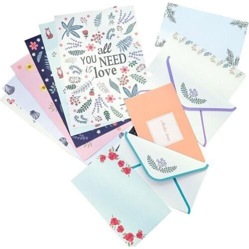Letter Envelope Paper Korean Stationery Creative Aesthetic Lovely Little Fresh Fragrance Paper Envelope Letter Set Card