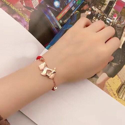 Korea Dongdaemun Birthday Red Rope Dog Bone Bracelet Female Mascot Zodiac Dog Hand Jewelry