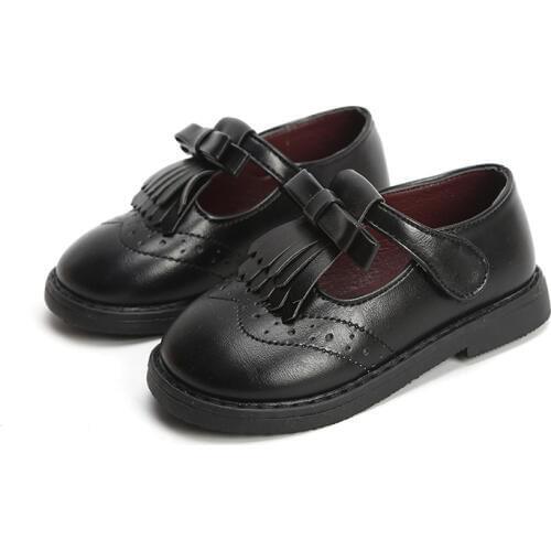 Tassel Girls Leather Shoes Black School Shoes For Girls Kids Sneakers Children Flats Princess Leather Shoes Girls Casual Shoes