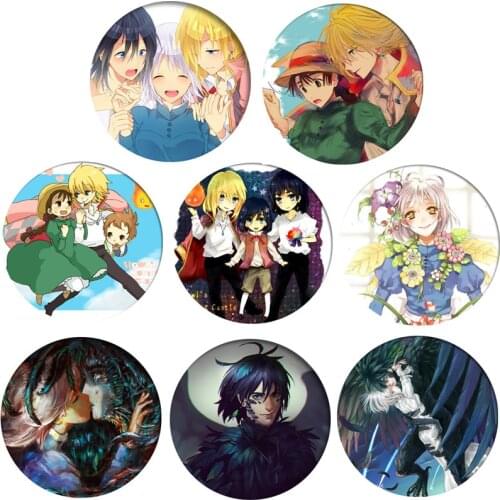 Cartoon Howls Moving Castle Cosplay Badge Hauru no ugoku shir Brooch Pin Anime Accessories For Clothes Backpack Decoration gift