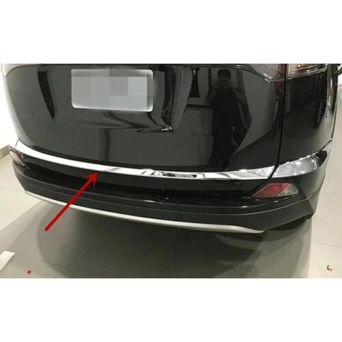 Rear Trunk Lid Cover Trim For Toyota RAV4 RAV 4 2016 2017 ABS Chrome Tail Gate Garnish Moulding Strip Car Styling Accessories