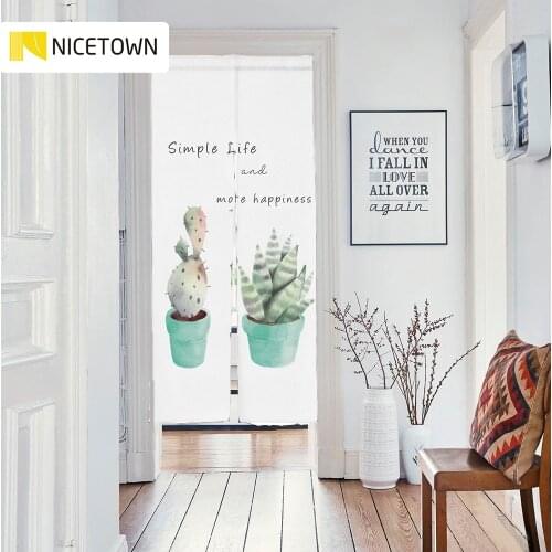 NICETOWN 18 Pattern Printing Japan Noren Doorway Curtain Separated Tapestry Tavern Family Restaurant Dining Area Kitchen