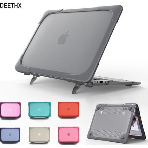 New!Shockproof Outer Case For Macbook Air 13 11,Retina 12 13 15 inch,For Mac Pro New 13,Hard Plastic Cover Foldable Stand shell