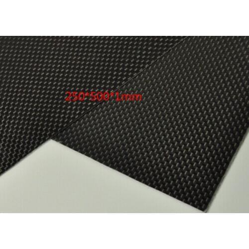250*500*1mm Carbon Fiber Plate Panel Sheet 3K Plain Weave