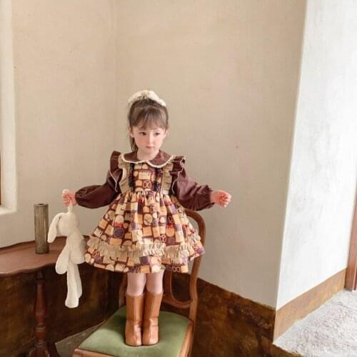 Girl Dress Kids Baby 2021 Ball Gown Spring Autumn Toddler School Uniform Dresses Christmas Cotton Children Clothing