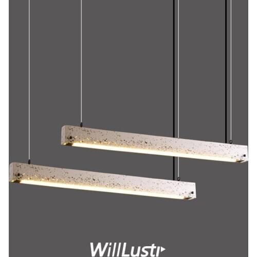 Handmade Terrazzo Pendant Lamp Translucent Jade Marble Nordic Cement Waterstone Suspension Light Restaurant Hotel Office Bar