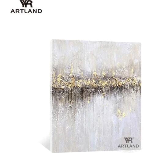 Nordic quadro poster home decoration pure hand drawn acrylic gold foil oil painting for living room bedroom entrance no framed