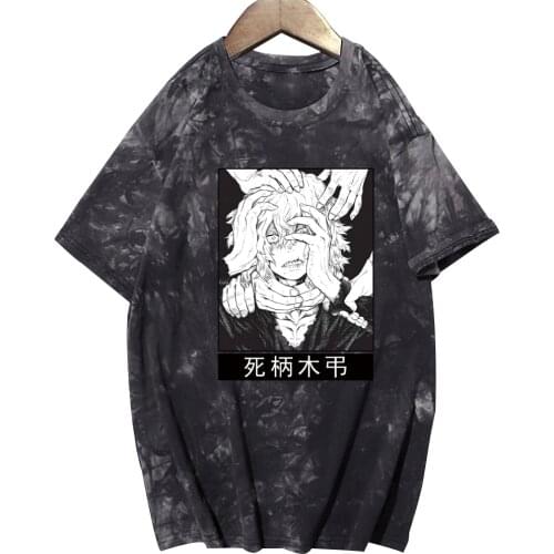 Casual Tee Shirts Anime Top Cartoon Tomura Shigaraki Print Loose Unisex