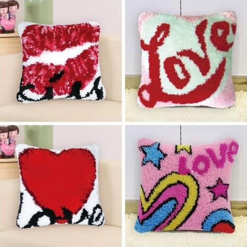 Pulaqi Latch Hook Kits Latch Hook DIY Kits Good Quality Fashion Knooppakket Klink Haak Kleed Bloemen Cross Stitch Lovely Pillows