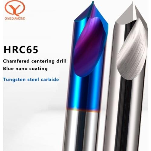 QIYE Carbide 90 Degree Location Center Bit Tungsten Steel Centering Drill CNC Positioning Drill Grooving Milling Cutter Chamfer