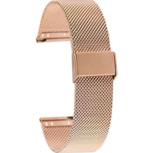 18MM 20MM 22MM 24MM Steel Mesh Watch Band Quick Release Fashion Watchband Comfortable Soft Wristwatch Strap with Hook Buckle