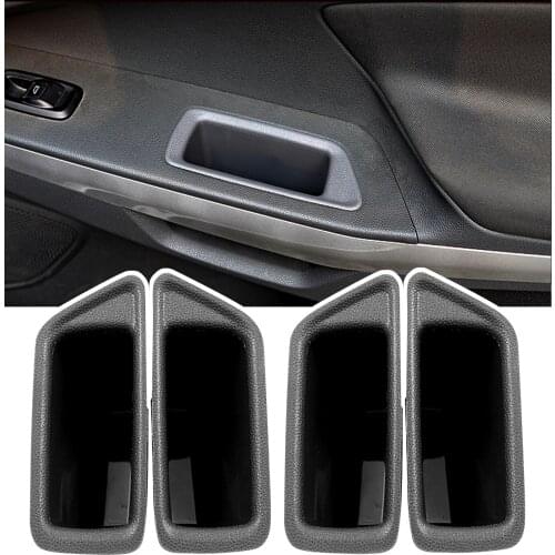 RUIYA Car Door Storage Barrel For EcoSport 2018 2019 2020 Front Rear Door Storage Box Auto Interior Organize Accessories Black