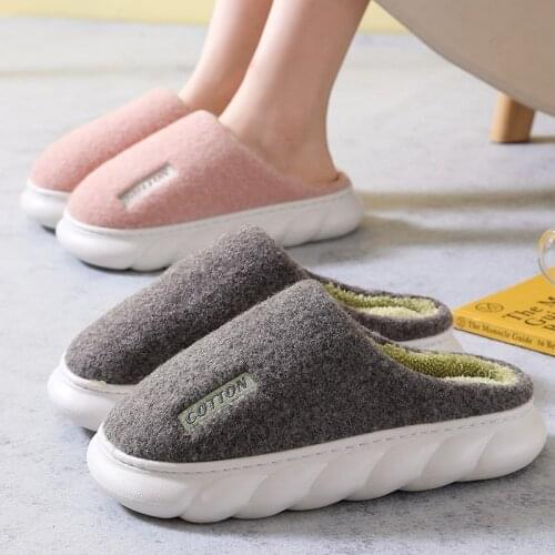 Women Slippers Winter Warm House 3d Cartoon Elk Home Non-Slip Plush Cotton Shoes Men Ladies Couple Bedroom Fur Slides Zapatillas
