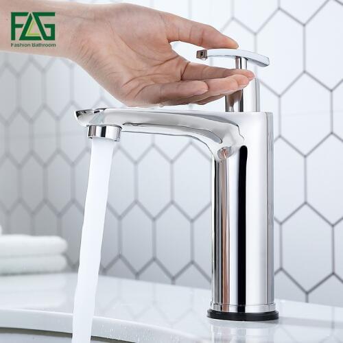 FLG Smart Touch Sensor Sensitive Basin Faucets Stainless Steel Tap Touch Control Bathroom Faucet With Soap Dispenser CP1056-11C