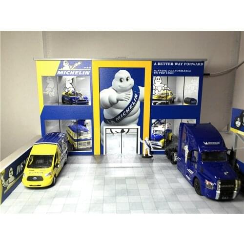 1:64 Assembled Model Led Diorama Double-Deck Michelin Station Michelin
