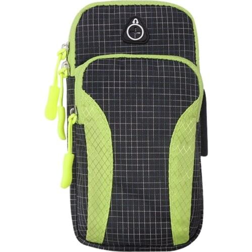 Gym Sports Running Jogging Arm Band Bag For 4-6.5 Inch Mobile Phone With Headset Hole Simple Style Outdoor Arm Bag