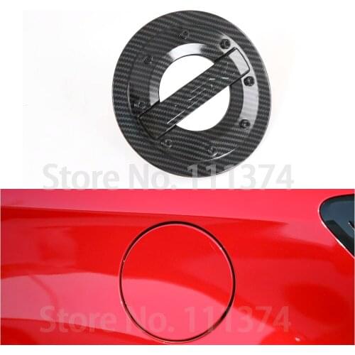 Carbon Look Chrome For Mitsubishi RVR ASX Sport ES 2015-2020 Tank Cover Fuel Oil Gas Tank Trim Decoration Accessories