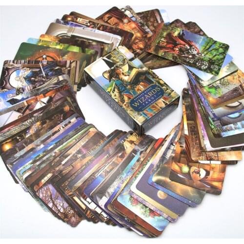 Wizard Tarot 78 Cards Deck Based on Rider Waite Deck Divination Toy Board Game XXUF