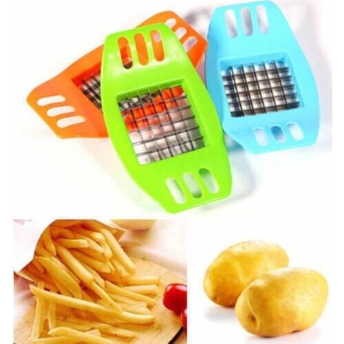 High Quality Random Color Creative Kitchen Tool Vegetable Potato Slicer Chips Chopper Kitchen Tool Stainless Steel