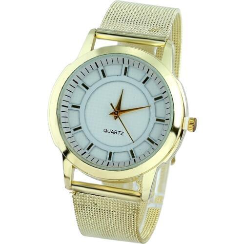 Women Watches Gold Color Circle Metal Band Ladies Luxury Brand Famous Relogio Quartz Watch fashion Luxury