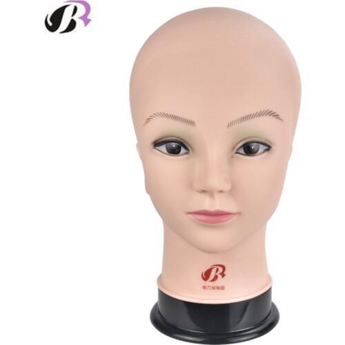 Female Manikin Model Wig Making Styling Practice Hairdressing Cosmetology Bald Mannequin Head Hat Headwear Display Make Up Tools
