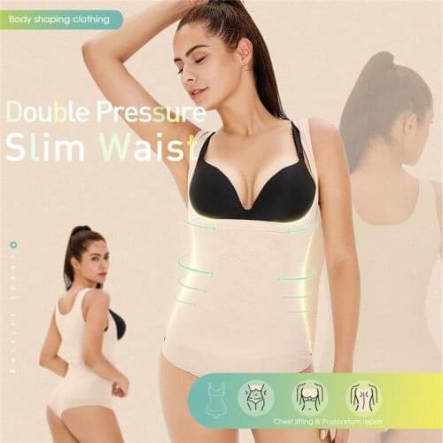 Lady Sexy Bodysuit Postpartum Tightening Corset, Training Abdomen Exercise Adjustable Elastic Shapewear