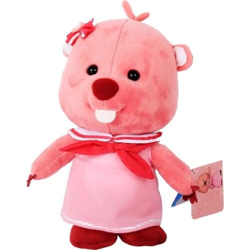 1pcs Little Penguin Pink Loopy Plush Toys 28cm Beaver Loopy Plush Soft Stuffed Animals Toys Doll for Kids Children Xmas Gifts