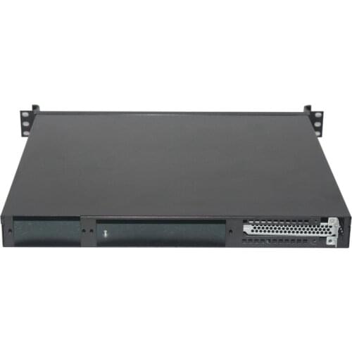 1U chassis, rack type 19 inch aluminum panel, 390mm deep support ATX motherboard, 1U power supply, 1 PCI full height slot