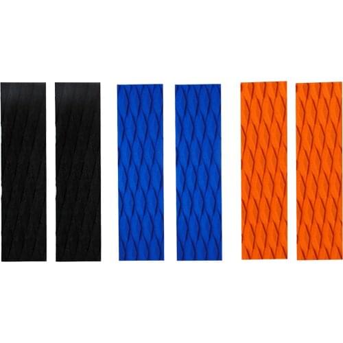 2 Pieces Diamond Grooved Non-slip Ultralight EVA Skimboard Tail Pads Traction Pad Bar Grips Surfing Surfboard 3 Colors