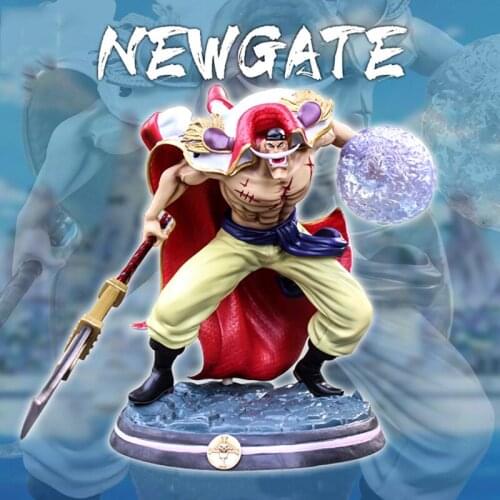 32cm Anime Figure One Piece GK White Beard Edward Newgate Statue Recast Battle Over The Dome Action Figure PVC Children Gift
