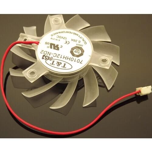 7010HH12C ND 65mm 40*40*40mm 12V 0.39A 2Wire 2Pin For HD3870 HD3850 HD4830 HD4850 Graphics Card VGA Cooler Fan