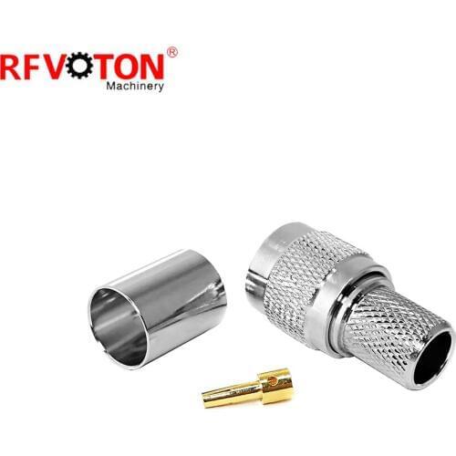 Free shipping 10Pieces 50ohm RF Copper coaxial connector RP-TNC male for H1000 Cable