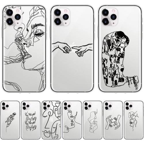 Funny Face Abstract Cartoon Phone Case For iPhone 11 Pro X XR Xs Max 5S 6 6S 7 8 Plus Soft TPU Cover on For iPhone SE 2020 2 SE2