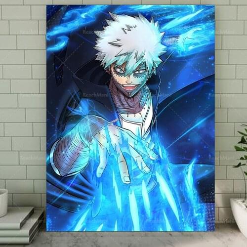 Hot-selling canvas My Hero Academia frameless canvas, Boku No Hero, Shoto Todoroki anime home decoration, comic posters