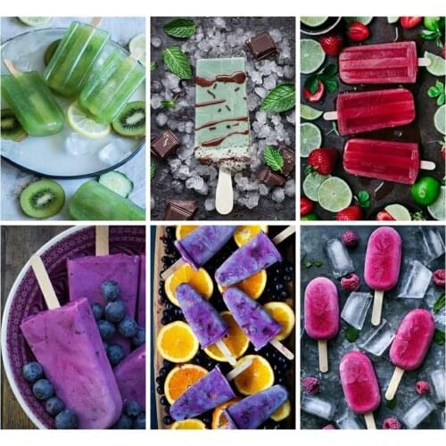 Huacan 5d Diamond Painting Full Drill Square Food Mosaic Cross Stitch Fruit Embroidery Decorations For Home Handmade Gift