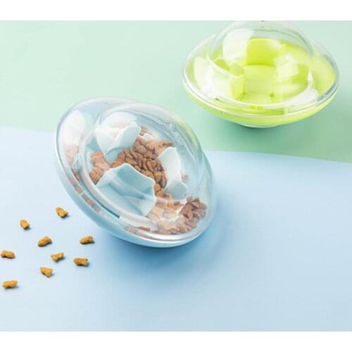 Pet Dog Therapy Ball Food Distribution Puzzle Slow Feeding Ball UFO Shape IQ Interactive Dog Interactive Bit Toy Ball