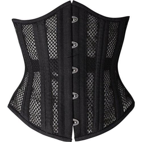 Gothic Waist Trainer Underbust Corset and Waist Cincher Steampunk Bustiers Top Workout Shape Body Sexy Lingerie Slimming Belt